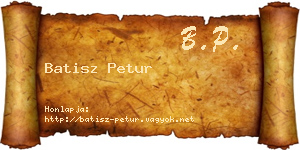 Batisz Petur névjegykártya